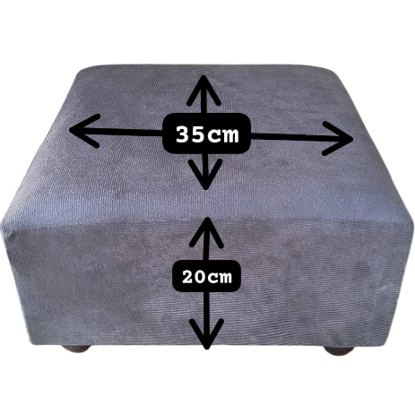 Puff Quadrado Decorativo Sala Quarto Com Pés de 4 cm em Oferta na Shopee