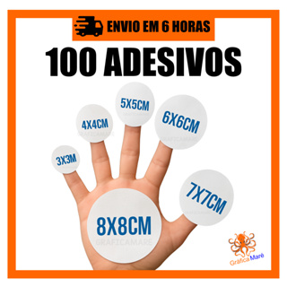100 Adesivos Personalizados em Vinil 3x3 4x4 5x5 6x6 7x7 Etc - Etiqueta Adesiva em Vinil em Oferta na Shopee