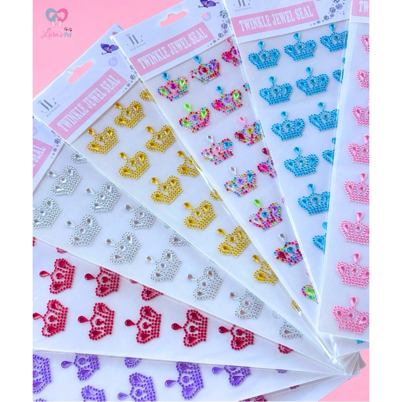 Cartela de Coroa Adesiva - 3 unidades - 24 adesivo por Cartela em Oferta na Shopee