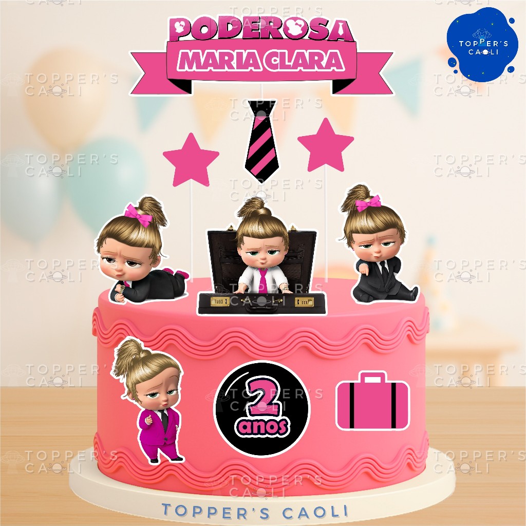 Topo de Bolo Poderosa Chefinha (Topper Personalizado) Decoração Festa