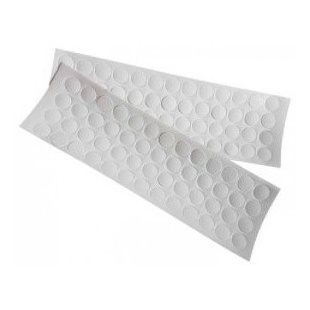 Kit 2 Cartelas Tapa Furo Adesivo para Móveis MDP MDF - 100 tapa furos branco TX