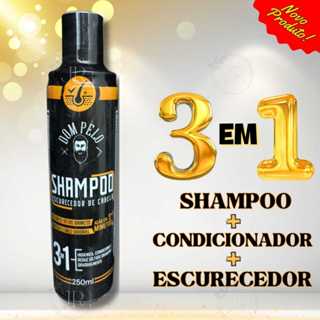 Shampoo Escurecedor De Cabelos 3 Em 1 Unissex Brancos Grisalhos Dom Pelo - 250ml em Oferta na Shopee