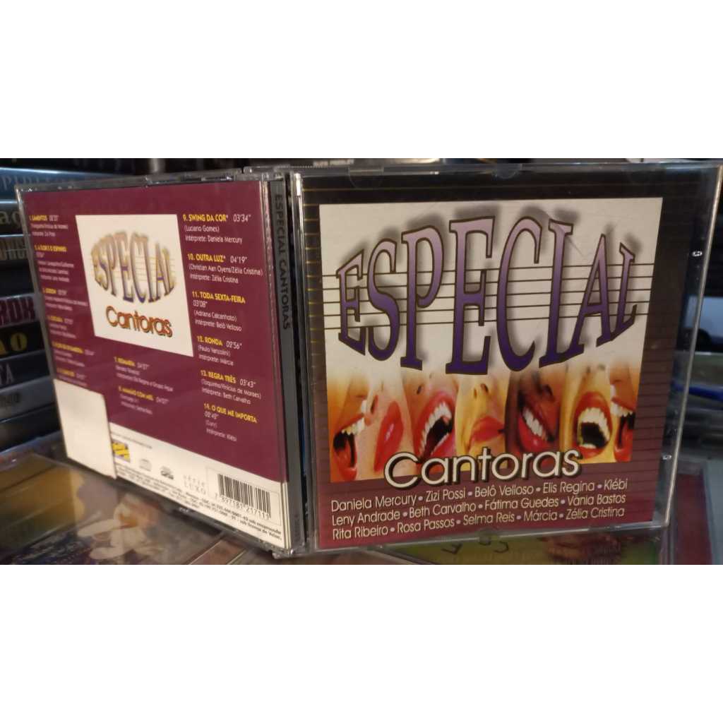 CD Especial Cantoras com Daniela Mercury, Zizi Possi, Elis, Beth Carvalho belo velloso vania bastos lenyExcelente estado