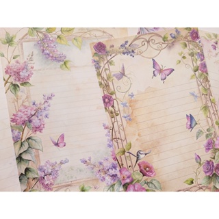 Papel de Carta Lilac Dreams, Cartinhas, Planner, Scrapbook, Nostalgia, Alta Qualidade, papel decorado em Oferta na Shopee