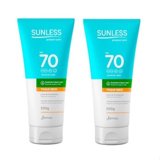 Kit c/2 Protetor Solar Corporal Sunless Fps70 200g Toque Seco - Envio Rápido em Oferta na Shopee