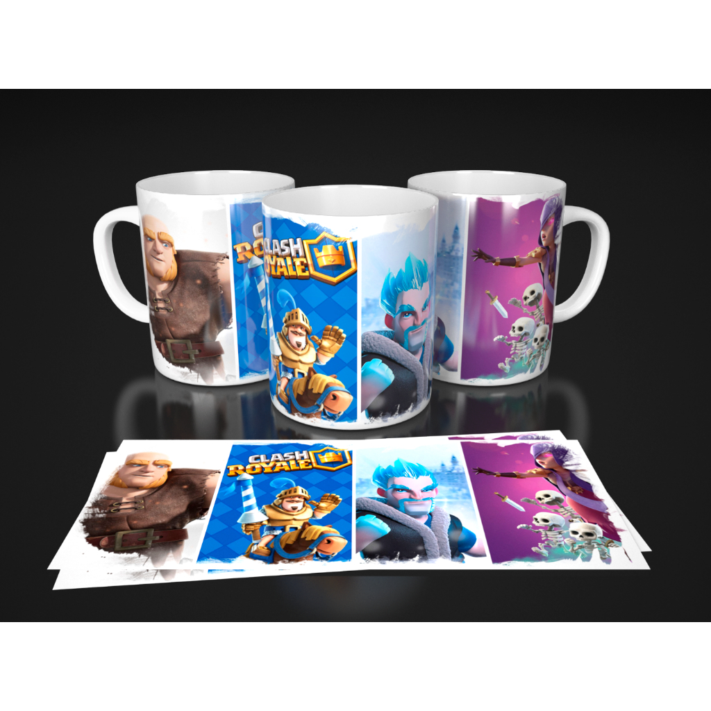 Caneca  Porcelana  Presente Gamer Épico Clash Royale ( 61 )