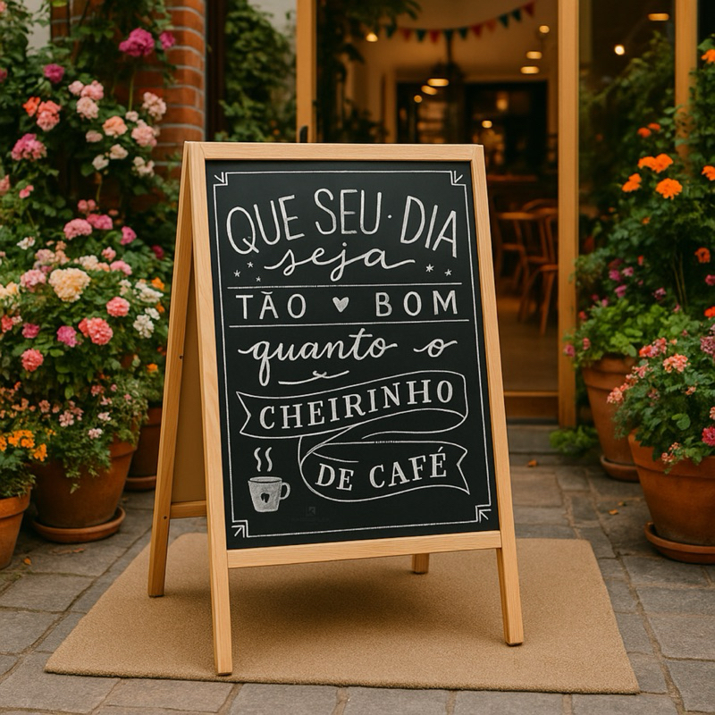 Lousa Dupla Face Cavalete Gourmet – Prática, Dobrável e Fácil de Usar em Oferta na Shopee