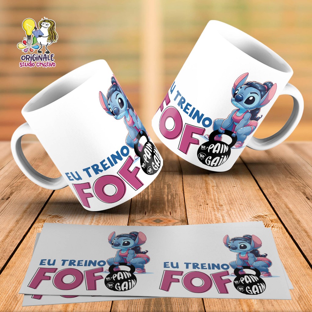 Caneca Personalizada/Caneca Stitch/caneca porcelana