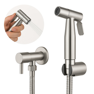 Ducha Higiênica 1/4 Volta Luxo Gatilho Mangueira De Aço Inox em Oferta na Shopee