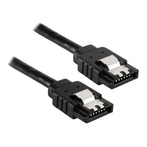 Cabo SATA 3.0 Preto 40cm 6Gb/s Com Trava Para HD SSD Gravador