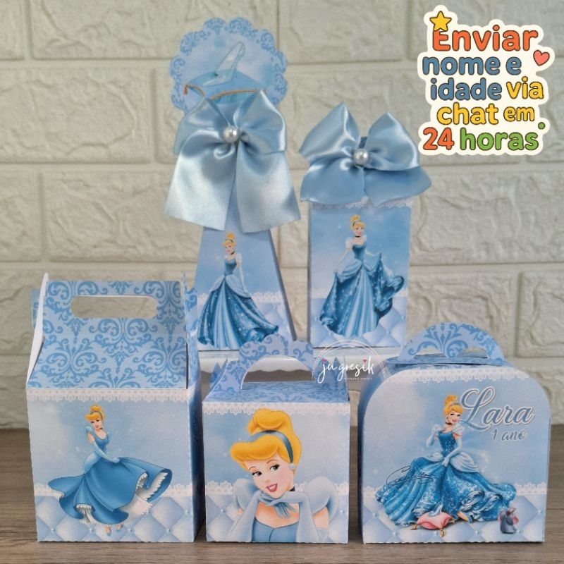 Kit Festa Personalizado Cinderela lembrancinha personalizada para aniversário