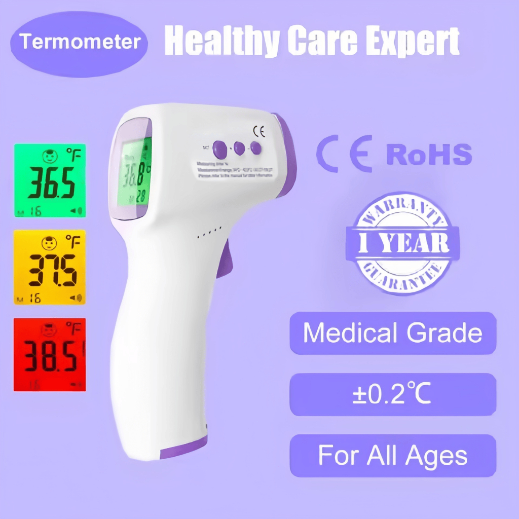 Termômetro Infravermelho Para Bebê Adulto Termômetro Digital Display Lcd em Oferta na Shopee