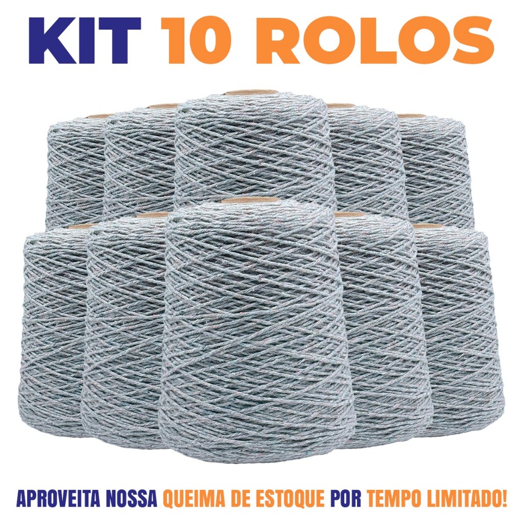 LIQUIDAÇÃO TOTAL  - Kit 10 Barbantes 600g Fio 6 - Crochê Artesanato Tricô Macramê - PROMOÇÃO IMPERDIVEL
