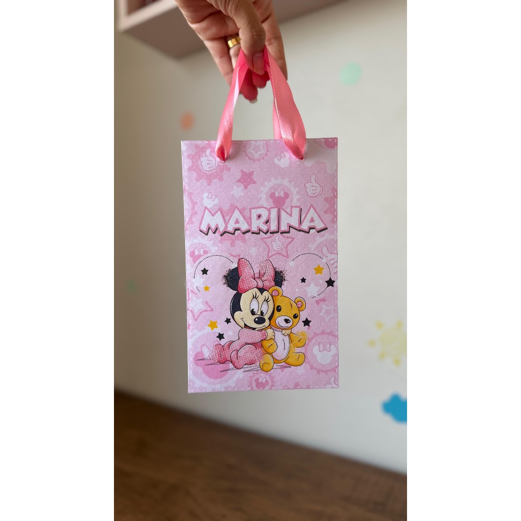 Sacolinhas Personalizadas Mickey e Minnie| Sacolinha | Lembrancinha | Mimos | Aniversário