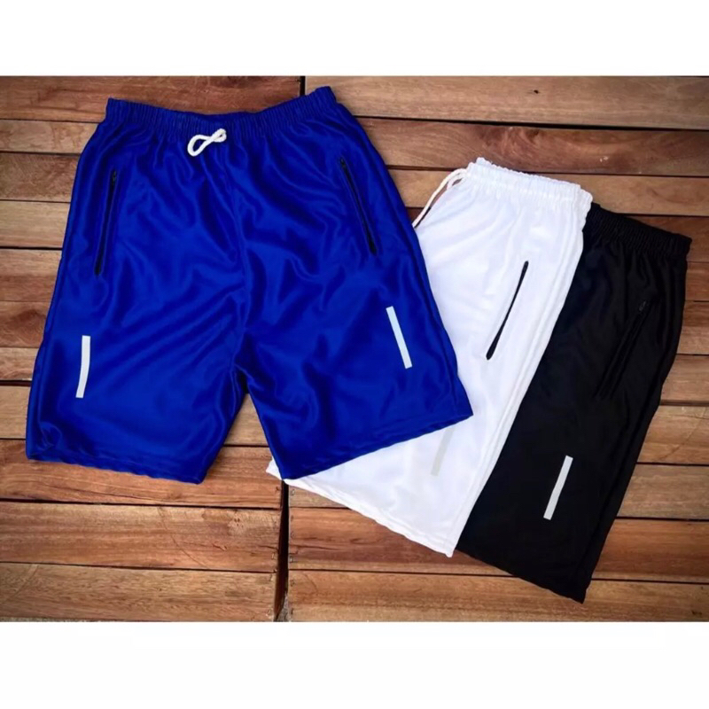 Kit 2 Shorts Bermuda Dry Fit Esportiva Treino Com Ziper no Bolso - Simbolo Refletivo em Alta 2025