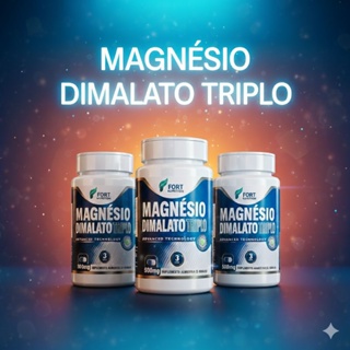 Magnésio Dimalato Triplo: Suplemento Composto 120 Cápsulas + Disposição - Trio de Magnésio em Oferta na Shopee