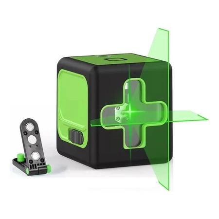 Mini nível laser recarregável de 20 m com base, 2 linhas de nivelamento e sinal sonoro prá...