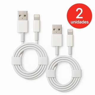 Kit 2 Cabos Lightning Iphone IOS Original 1 Metro Carregamento Rápido 5 ao 14 em Oferta na Shopee