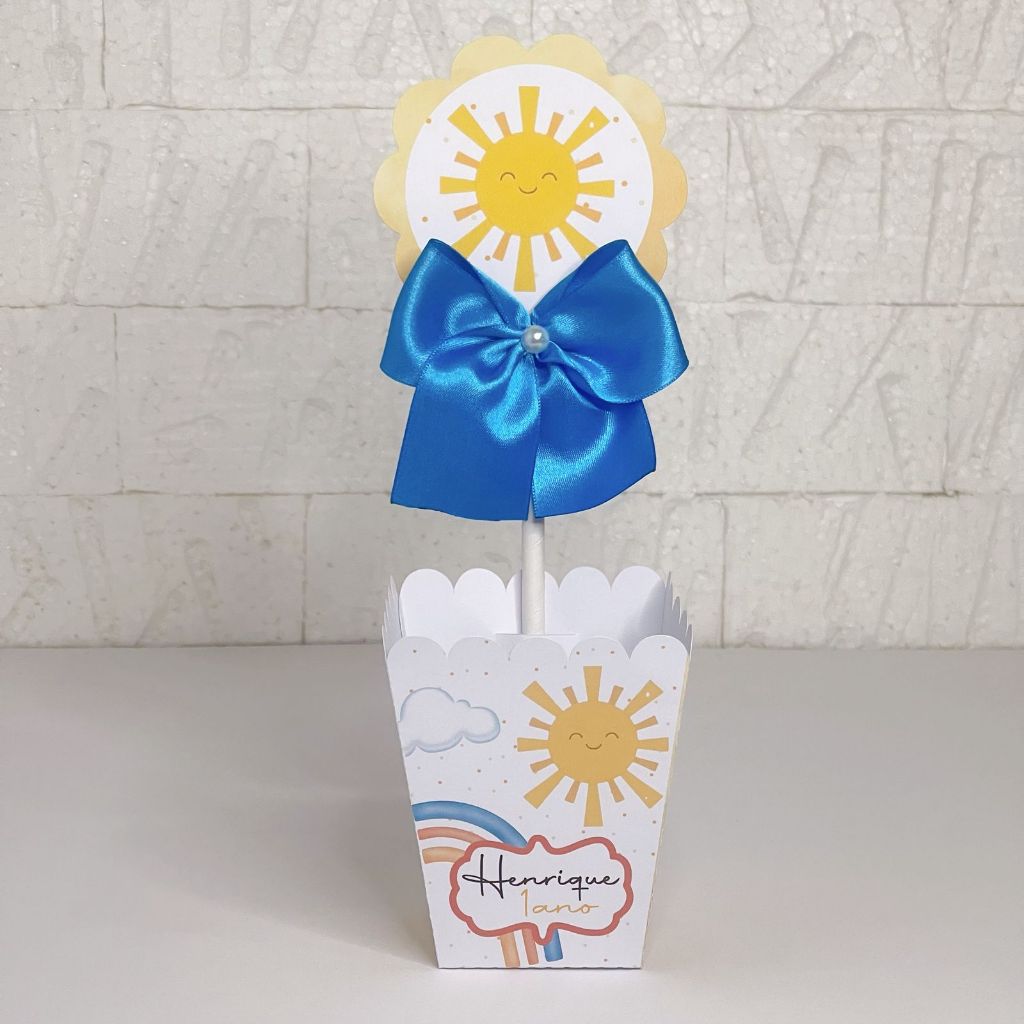 Centro de mesa Raio de Sol  personalizado PEGUE E MONTE Lembrancinha Festa Infantil Enfeite de Mesa