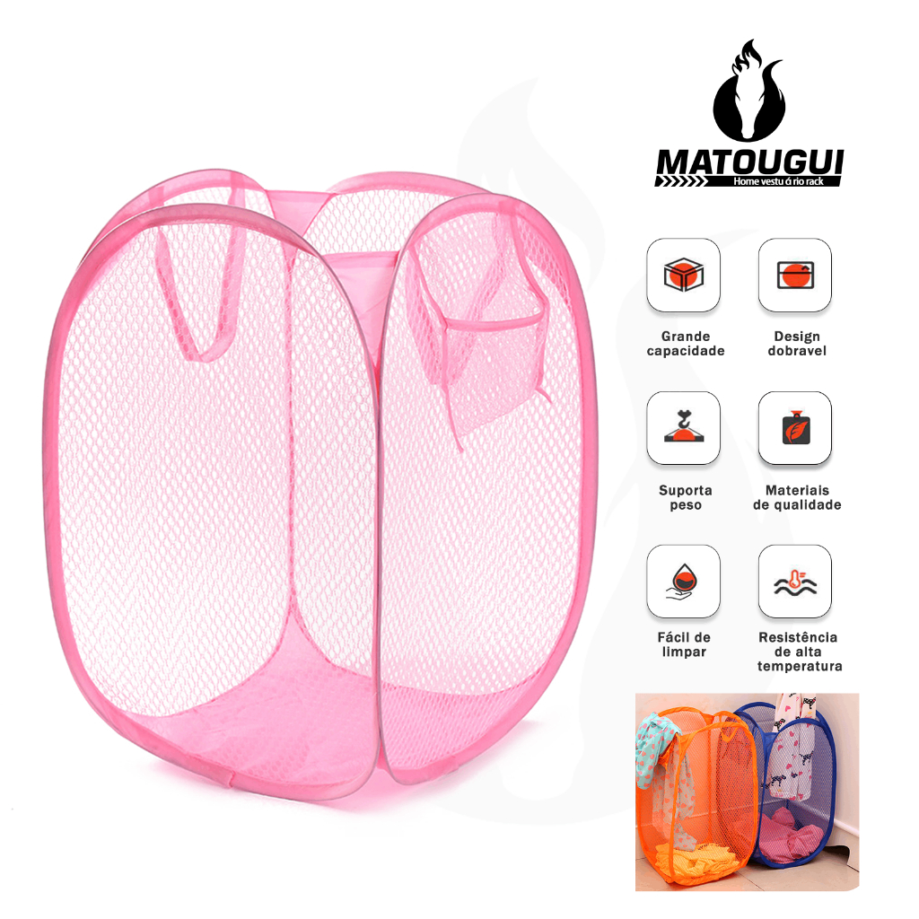 Cesto Organizador Dobrável para Roupa e Brinquedos Infantil e Adulto Quarto, Cozinha, Banheiro em Oferta na Shopee