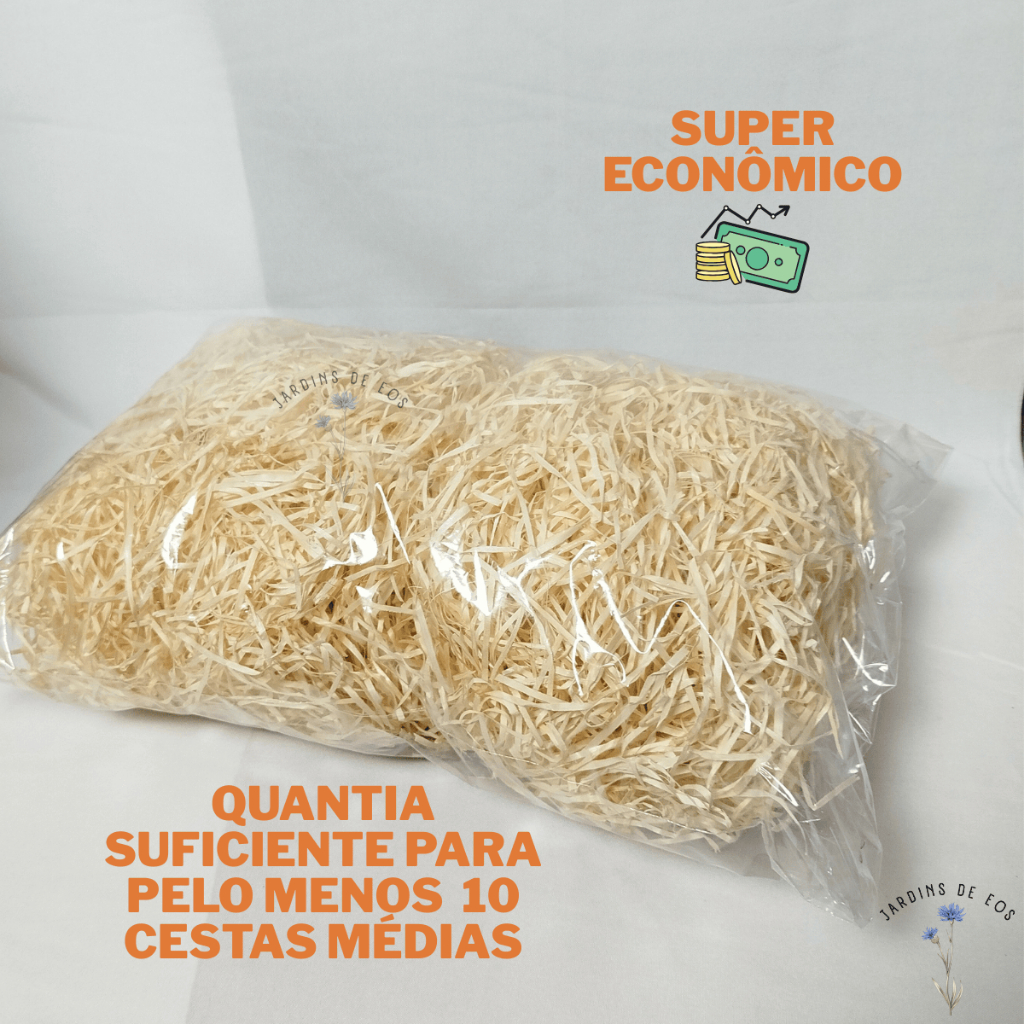 Palha de Madeira Natural para Cestas 200g Enchimento Decorativo para Cestas de Presente em Oferta na Shopee
