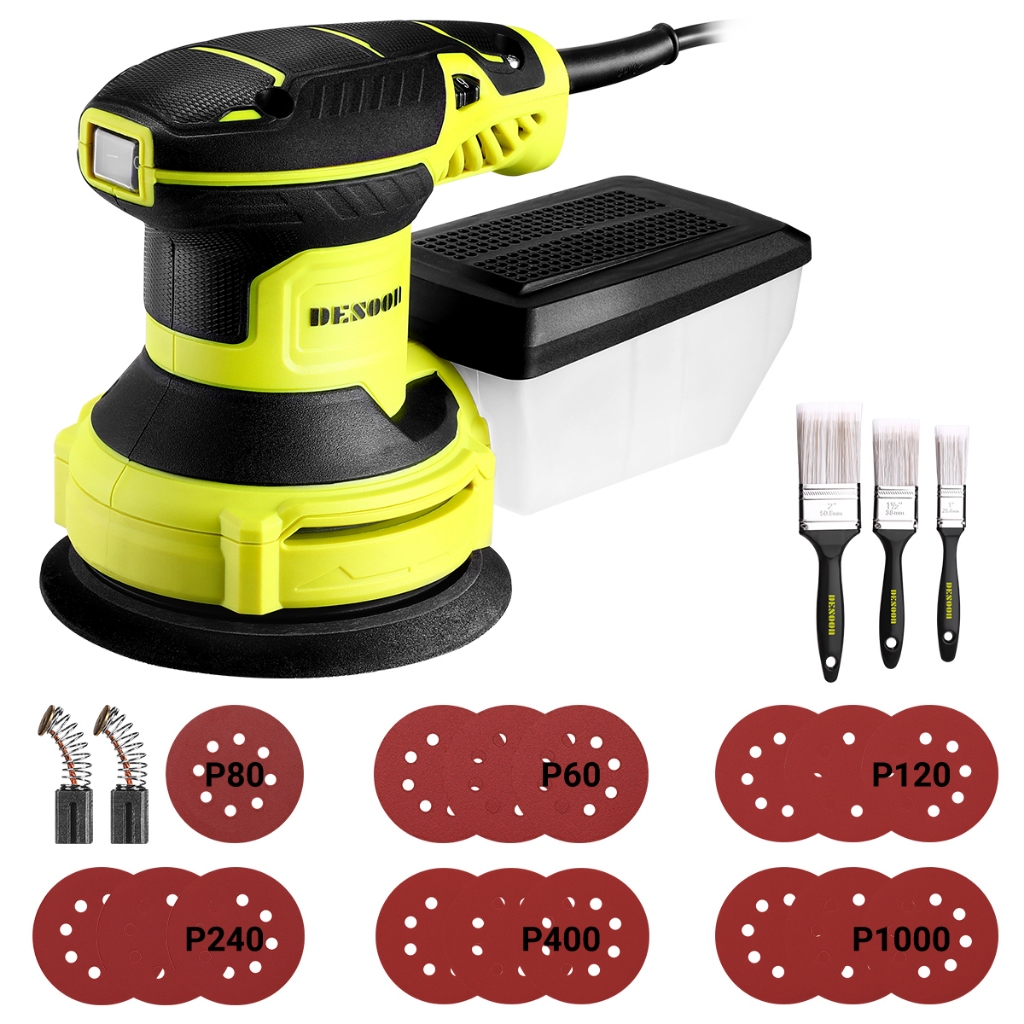 Lixadeira Roto Orbital Professional 6 Velocidades 350w 13000rpm 125mm Elétrica Com Fio Aleatória Compacta De Mão em Oferta na Shopee