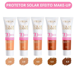 Protetor Solar Facial Loreal Expertise FPS70 Efeito Make-up 30g | Com cor de Base | Todas as cores em Oferta na Shopee