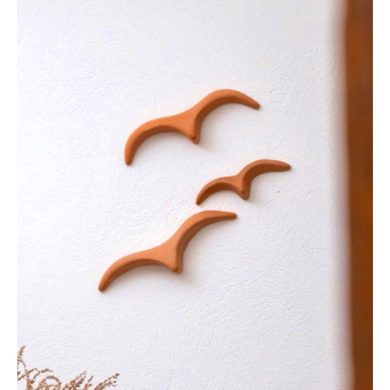 Kit com 3 Gaivotas em Cerâmica em Oferta na Shopee