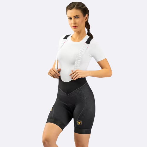 Bretelle Ciclismo Feminino Free Force Performance Carbon Forro Invert Gel Mtb Speed 10 Horas