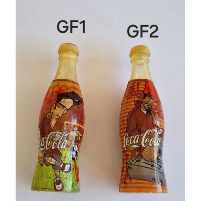 Mini garrafinha de plastico 8cm de altura da coca-cola Grafitte Coke Real - Valor Unitário
