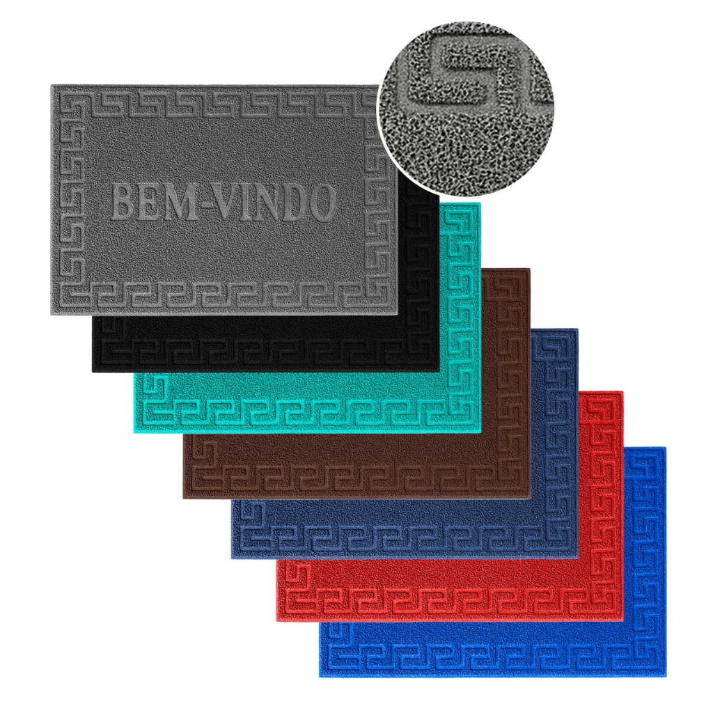Kit 6 5 4 3 2 Ou 1 Tapetes Capacho Carpete Bem Vindo Antiderrapante para Porta de Entrada