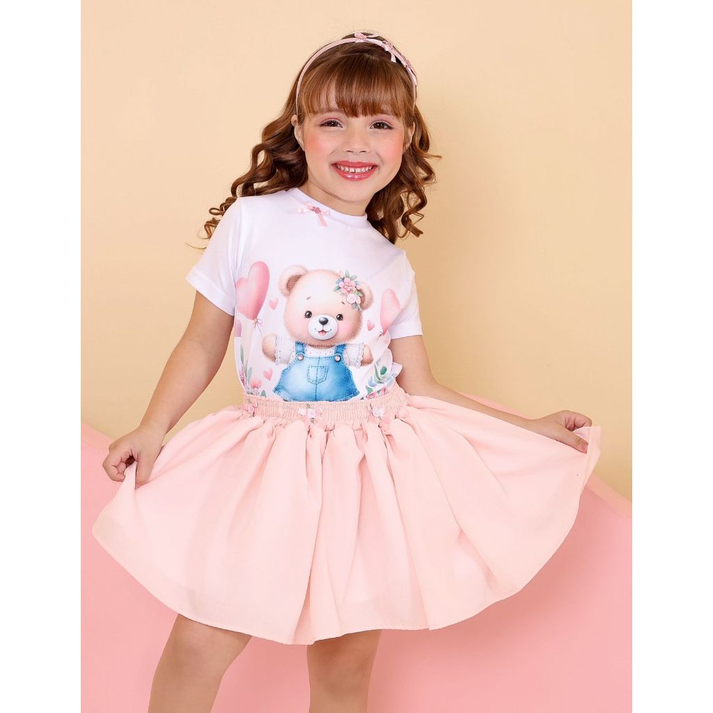 Conjunto de Festa Infantil Luxo Conjunto Short Saia e Blusa Infantil e Juvenil em Oferta na Shopee