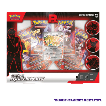 Box Pokémon Coleção Equipe Rocket (Nidoking Ex, Persian Ex ou Mewtwo Ex)