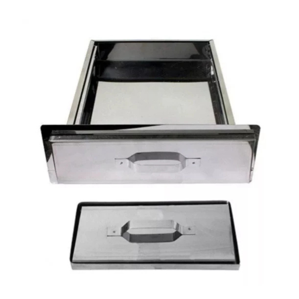 Gaveta Cinzeiro Churrasqueira 100% Inox para Churrasqueira de Alvenaria