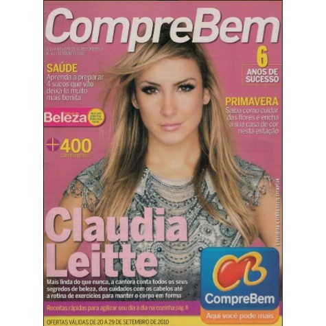 REVISTA COMPRE BEM, DE SETEMBRO DE 2010, COM CLAUDIA LEITTE NA CAPA.