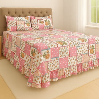 Colcha Cobre Leito Helena 3 Peças Tecido 400 Fios Toque Macio  - GRUPO COTELAR em Oferta na Shopee