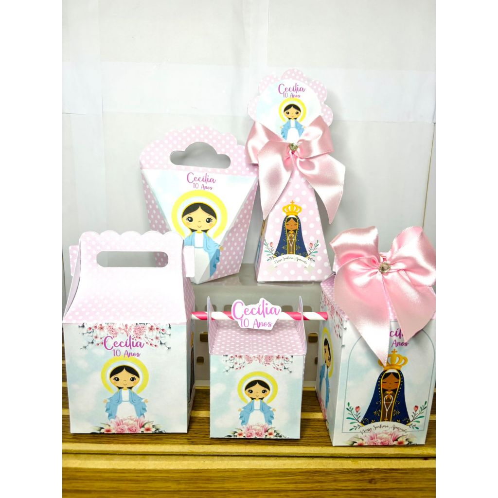 Kit Festa Nossa Senhora Aparecida Personalizados Lembrancinha Aniversário Infantil