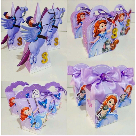 Kit Princesinha Sofia Lembrancinha Personalizada Princesa Scrap Aniversário Caixinhas