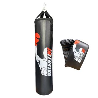 Saco de Pancada 90 cm VALENTINI - Treino Boxe Muay Thai  - Profissional + Luva Bate Saco Preta em Oferta na Shopee