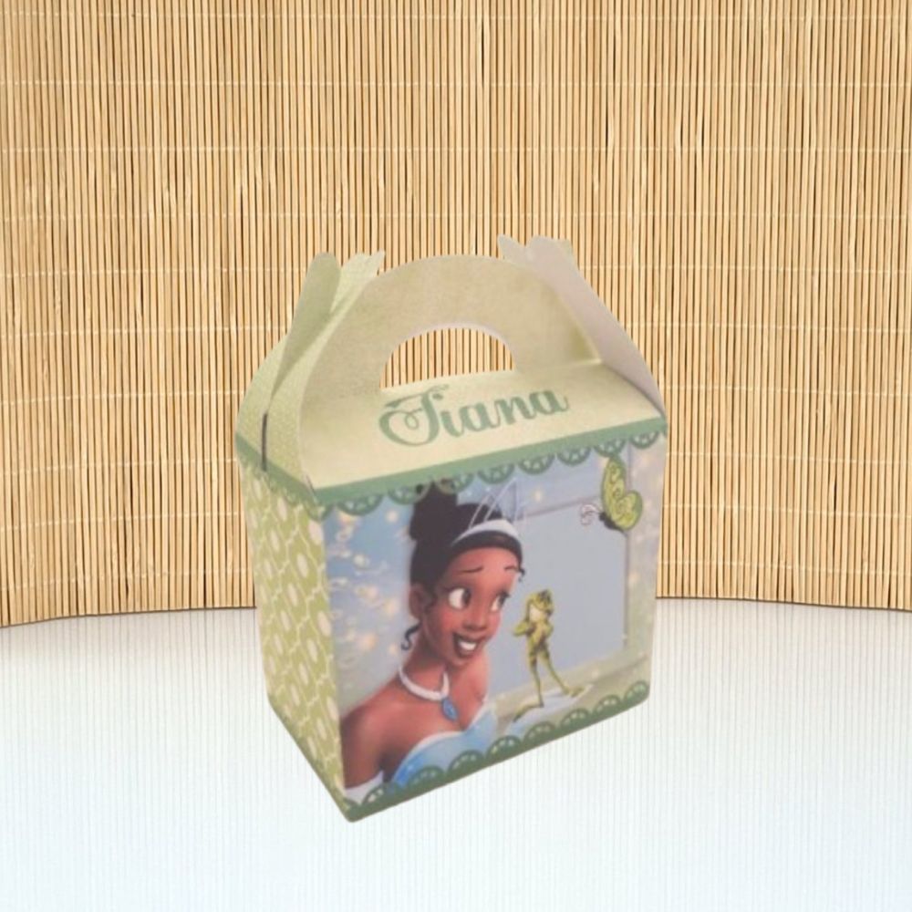 Caixa Maletinha personalizada Princesa Tiana, lembrancinha para festa.