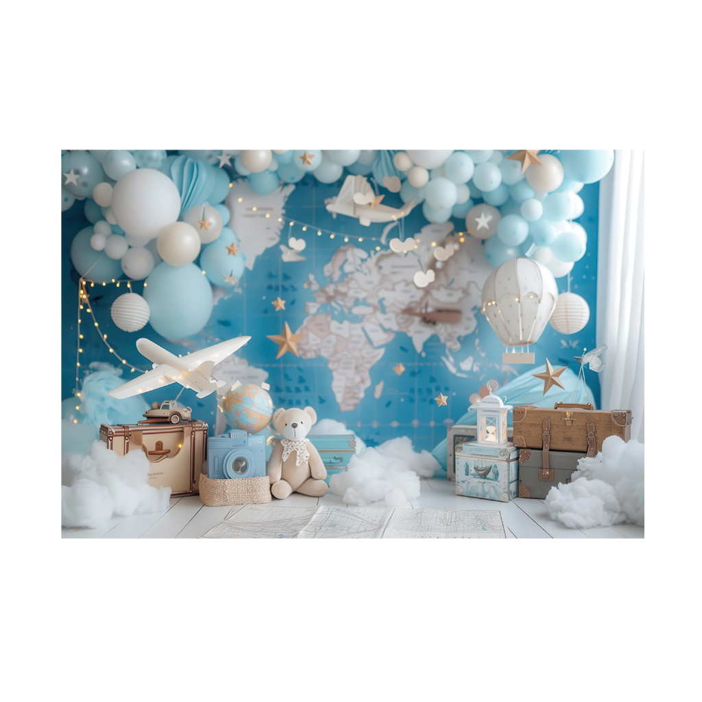 Fundo Fotográfico Cenário Em Tecido Newborn Aviador - Horizontal 2,2x1,5