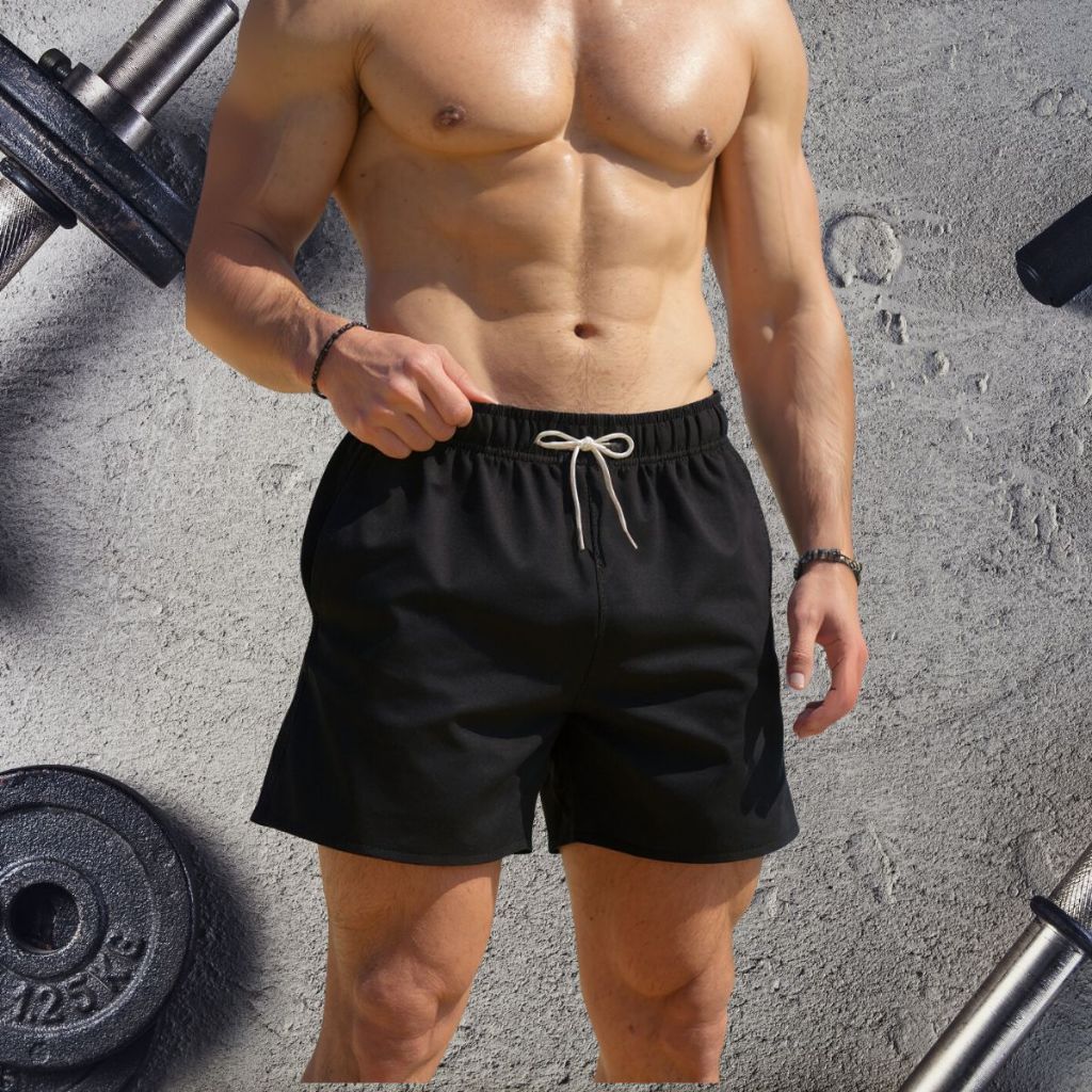 Short Masculino Bermuda de Treino de Tactel  Corrida Tecido Leve Com Elastano