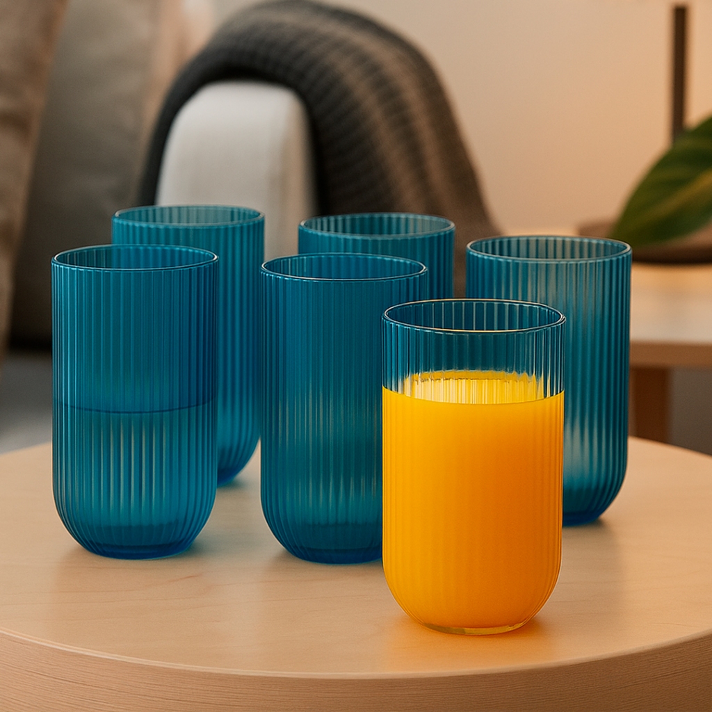 Kit 6 Copos de Vidro Nordic 450ml – Premium e Sofisticado