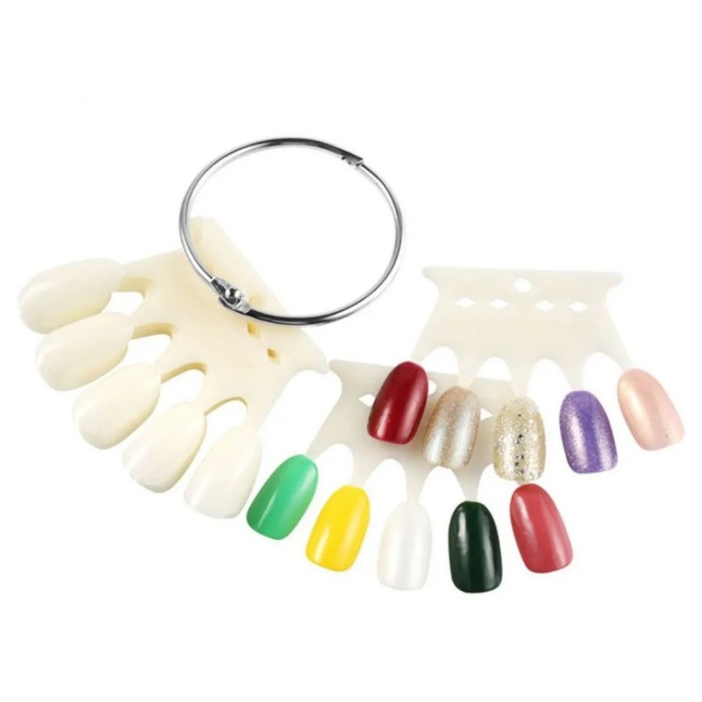 Leque Para Mostruário Exposição Nails Design 50 Unhas Manicure Esmalte em Oferta na Shopee