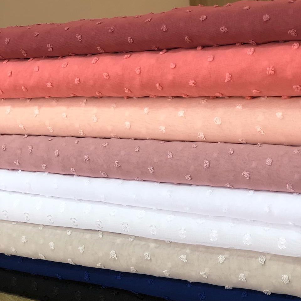 Tecido Cambraia Poá 100% algodão 1 x 1,50 diversas cores