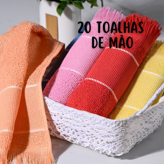 Toalha Social De Bordar Escolar  Toalhinha De Mão 100% Algodão Artesanato Pintura 20 Toalhinhas em Oferta na Shopee