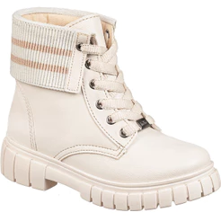 Bota Montaria GiGiL Teen Infantil Coturno Elástico Sola Tratorada Menina Cano Curto Confortável Moda