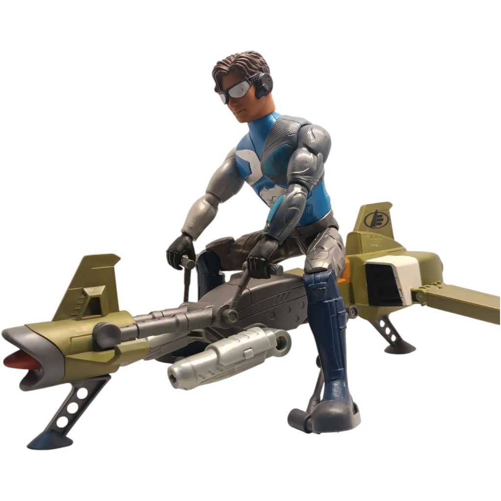 Boneco Max Steel Tek Turbo Jet Jato Nave Antigo Semi Novo (Usado)