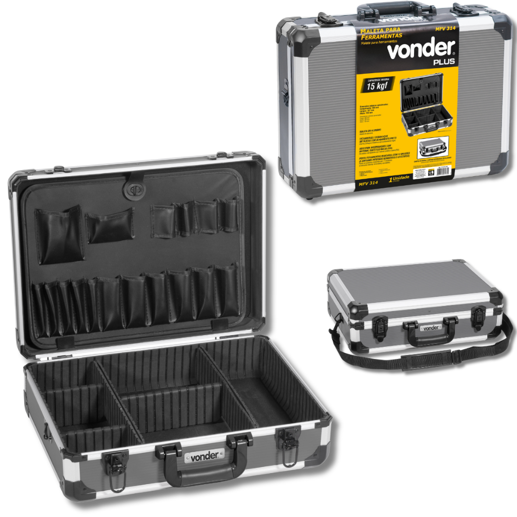 Maleta Para Ferramentas Vonder Plus MFV 314 Profissional Resistente