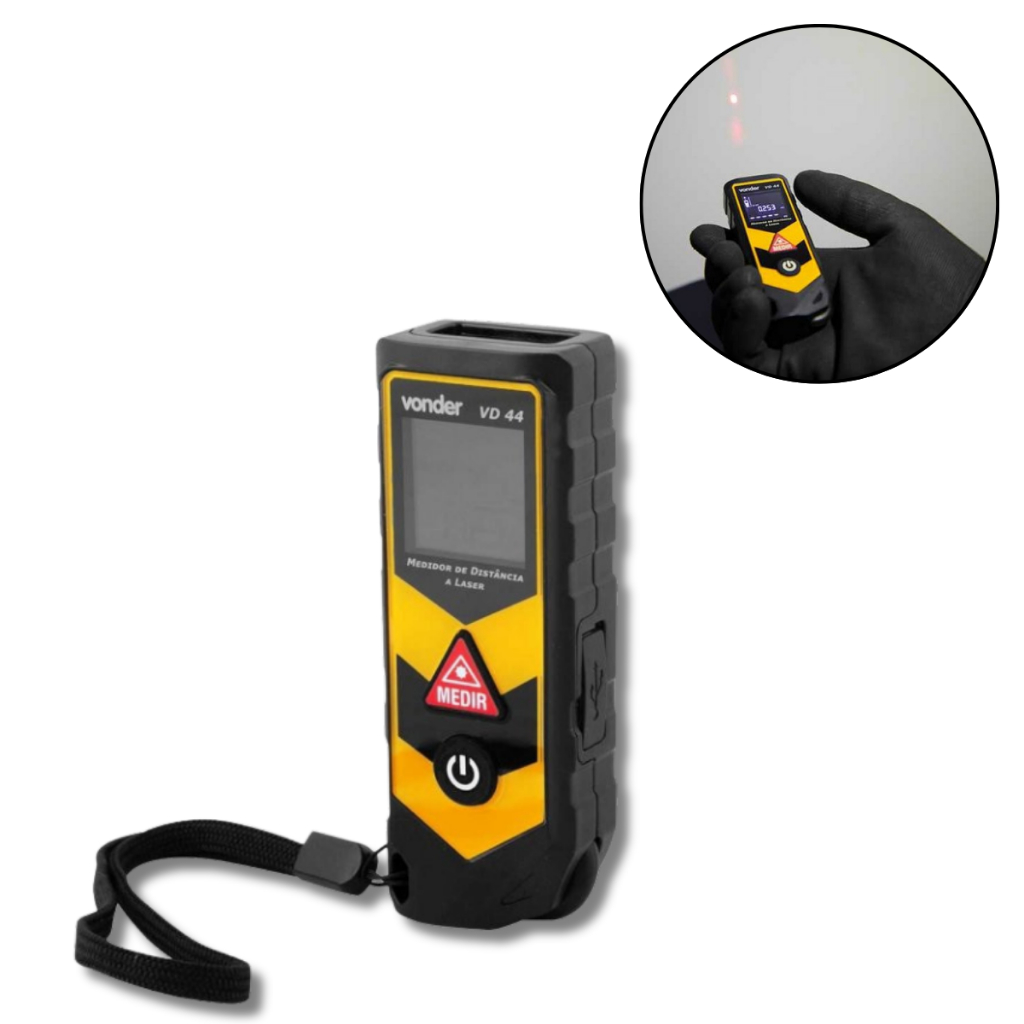 Trena Digital a Laser Vonder VD44 40 Metros – Profissional e Compacta